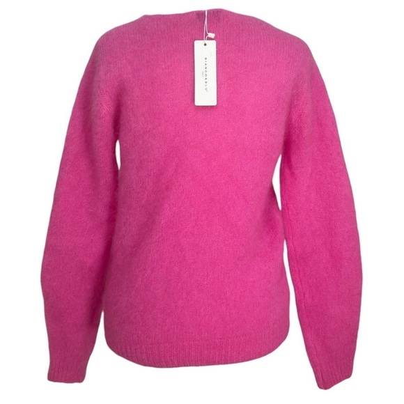 Bianco & Blu Kid Mohair Knit Pink Sweater NWT Made in Italy - Picture 8 of 10